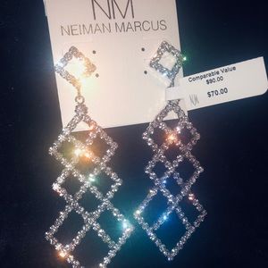 Kenneth Jay Lane fancy Crystal drop earrings